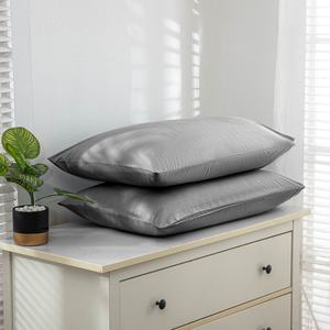 Funda de Almohada Rectangular Gris Antiestática de Algodón con Fibra de Plata Conductora, Tejida y Bordada, Ecológica para Hospital - Product Image 2