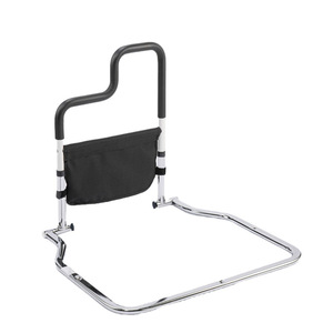 Elderly Bedside Assist Handrail 55Cm Height Folding With Storage <b>Bag</b> For <b>Bed</b> Safety Support - Product Image 1