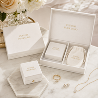 Boîte à bijoux de luxe personnalisée avec logo, emballage cadeau pour bagues, boucles d'oreilles, colliers, pochette et sac en velours pour bijoux
