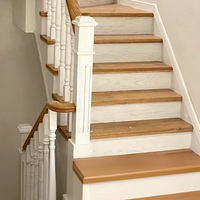Escalier à main courante rotative en bois massif, sur mesure, pour intérieur, duplex, extérieur, loft, villa, avec installation à domicile