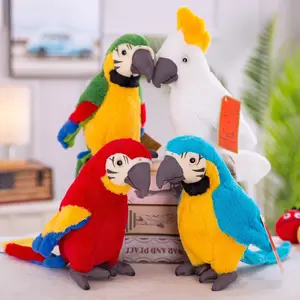 Simpatica bambola pappagallo simulazione uccello peluche creativo ornamenti divertenti regali di compleanno per bambini bambola di peluche