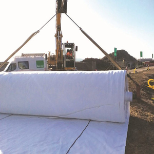 Géotextile non tissé en polypropylène aiguilleté pour la couche d'isolation des sous-sols ferroviaires et des murs <span class=keywords><strong>de</strong></span> soutènement des allées - Product Image 2
