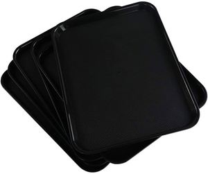Bandeja de Servir de Melamina Blanca o Negra, Moderna, Resistente y Saludable, Rectangular, en Varios Tamaños, al por Mayor - Product Image 1