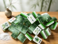 Ensemble de Mahjong Américain Moderne Vert Enchanté 160 Tuiles Palette Botanique Verte Fantaisie Jeu en Acrylique Premium Écologique