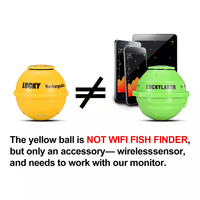 Sonar sans fil Rechargeable pour la pêche 45m profondeur de l'eau sondeur Echo sondeur de pêche détecteur de poisson Portable