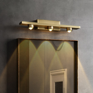 Lumière de miroir LED moderne en cuivre de luxe, éclairage mural <span class=keywords><strong>long</strong></span> pour porche intérieur, <span class=keywords><strong>couloir</strong></span>, décoration, nouvelle lampe de coiffeuse, lavabo, salle de bain - Product Image 3