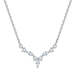 Conjunto de joyas de plata de ley en forma de Y de circón Marquesa - Product Image 4