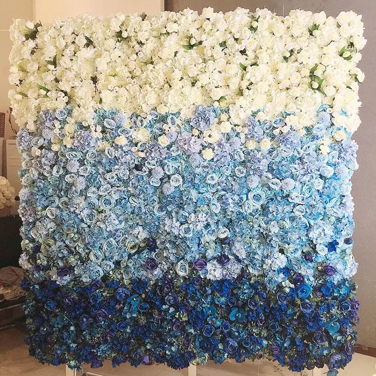 GIGA el yapımı 2.5m * 2.5m roll up geçiş renkli 3d gül çiçek duvar
