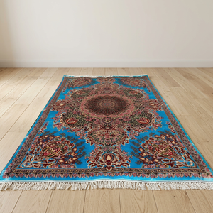 Premium Handmade Pure Silk Rug Modern Intricate Hand Knotted Designer <b>Carpet</b> Washable Non Slip Floor <b>Covering</b> for Home Office - Product Image 1