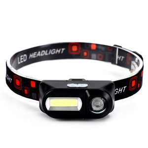 Lampe frontale LED rechargeable avec batterie 18650, lumière de pêche en plein air, lampe frontale COB LED pour le camping, la randonnée et les situations d'urgence - Product Image 1
