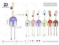 Shoelace Pendant Coin Purse Mini Zipper Closure Detachable Strap Unisex Microfiber <b>Synthetic</b> <b>Leather</b> - Product Image 3