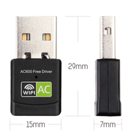 Dongle de antena WiFi de doble banda de 600Mbps, 2,4g, 5GHz, adaptador Wifi USB, adaptador de tarjeta de red inalámbrica, receptor Wifi, controlador gratuito