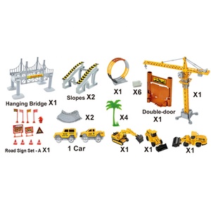 201PCS costruzione pista da corsa giocattoli auto Set veicolo da corsa elettrico flessibile rotazione <span class=keywords><strong>di</strong></span> 360 gradi treno pista costruzione corsa su strada - Product Image 3