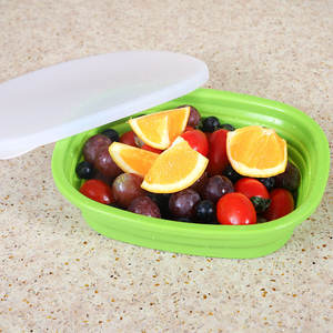 Boîte à Lunch pliable en Silicone, pièces, conteneurs de nourriture pour enfants, bol pliable - Product Image 2