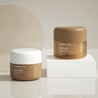 Pot cosmétique rond vide en plastique rechargeable à large ouverture avec couvercle pour crème de soin, 30g 50g, vente en gros