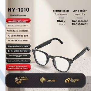 Lunettes intelligentes multifonctionnelles, bloquant la lumière bleue, écouteurs Bluetooth sans fil, fonction de traduction, style designer, lunettes de soleil - Product Image 1
