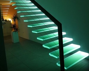Escalera Moderna <span class=keywords><strong>de</strong></span> <span class=keywords><strong>Madera</strong></span> con Barandillas Decorativas <span class=keywords><strong>de</strong></span> Acero Inoxidable, Cables/Tuberías, <span class=keywords><strong>Escaleras</strong></span> Rectas <span class=keywords><strong>para</strong></span> el Hogar - Product Image 6