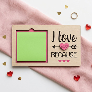 Wooden Valentines Day <b>Message</b> <b>Board</b> Personalized Sticky Note Holder Romantic Love Memo Desk Decor Gift Sign - Product Image 2