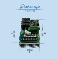 Convertisseur de fréquence triphasé 380V Onduleur de carte nue VFD 7.5kw 11kw 15kw 22kw