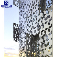 Panneaux muraux décoratifs en aluminium paramétrique 3D ondulé Keenhai pour façade de bâtiments de bureaux à usage extérieur