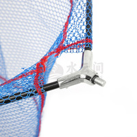 Tête de filet de pêche en aluminium entièrement recouverte de caoutchouc de haute qualité, filets de pêche légers, durables, résistants à la corrosion, 2 couleurs