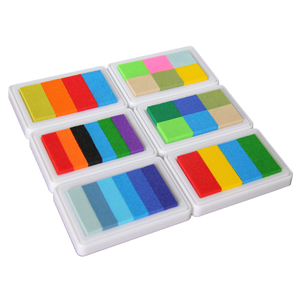 Offre Spéciale Tampon Encreur Lavable Multicolore <span class=keywords><strong>D</strong></span>égradé pour Enfants, Tampon Encreur Amusant Lavable pour Bricolage Artistique et Créatif, Idéal pour les Kits de Jouets pour Enfants - Product Image 3