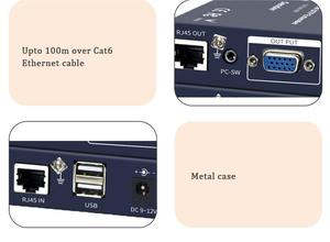 Bộ mở rộng <span class=keywords><strong>VGA</strong></span> chất lượng cao 200 mét <span class=keywords><strong>VGA</strong></span> đến mạng máy phát cáp HD Máy phát mạng âm thanh và video 1080P - Product Image 2