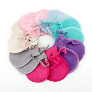 Pochette à bijoux de luxe en microfibre avec cordon de serrage, gaufrée, pour boucles d'oreilles et colliers, en suède microfibre - Product Image 1