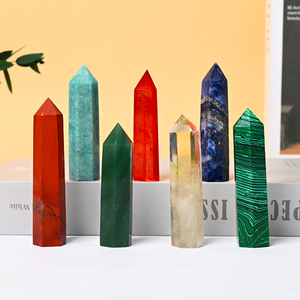 คริสตัลควอตซ์แท่งทรงหอคอย วัสดุผสม ราคาส่งถูก สำหรับตกแต่งบ้าน - Product Image 4