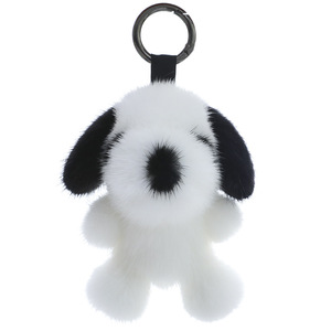 Llavero de piel sintética de visón al por mayor, bonito colgante de cachorro para bolso, llavero para coche, colgante para mochila, accesorios de regalo de cumpleaños para mujeres y niños - Product Image 1
