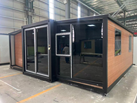 Maison conteneur modifiée détachable, extensible, respirante, de luxe, résistante aux ouragans, avec conception de modèle 3D, pour aménagement de bar extérieur