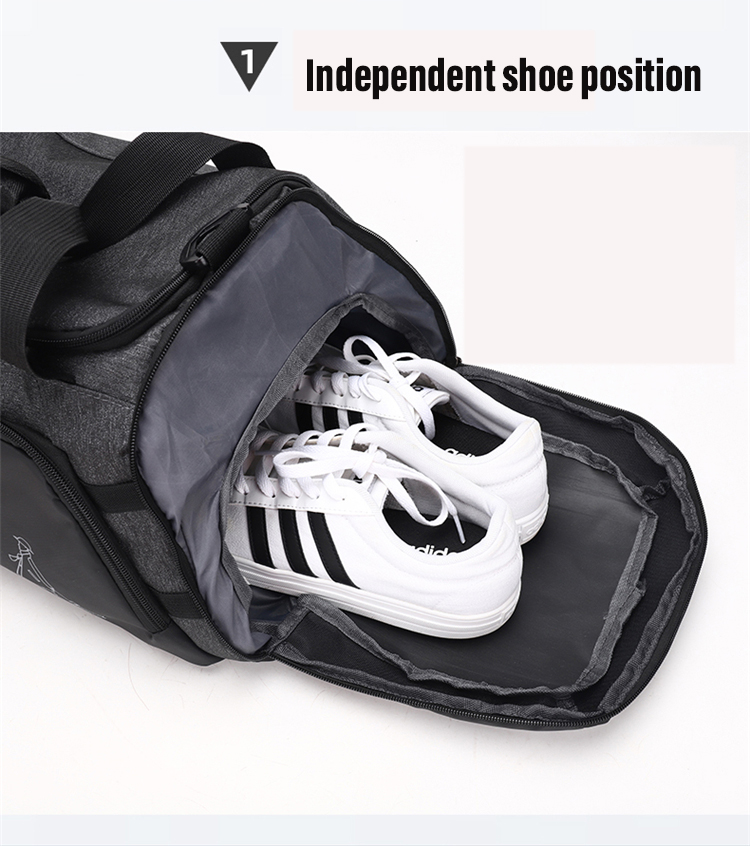 Large Capacity custom logo Travel Bag Waterproof Sport Gym Travel Sneaker Duffel Bag With Shoe Compartment