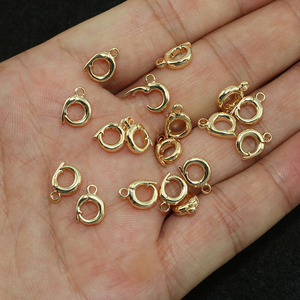 Jf2212 Nhỏ Nhỏ Nhỏ 14K Mạ Vàng Vòng Cổ Có Thể Tháo Rời Bail Vòng Clip Clasp Mặt Dây Chuyền Kết Nối Enhancer Cho Add-On Quyến Rũ - Product Image 1