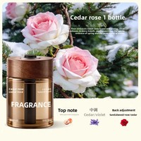 Diffuseur de parfum pour voiture avec couvercle en bois, parfum Oud en bois d'agar, flacon en verre, diffuseur pour porte-gobelet de voiture, désodorisant, huile essentielle naturelle de plantes