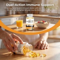AegleWell OEM Gélules de Calcium, Magnésium, Zinc et Vitamine D3 pour le Soutien Osseux et Dentaire, Renforcement Immunitaire, Supplément Minéral, Fabriqué en Installation Certifiée GMP