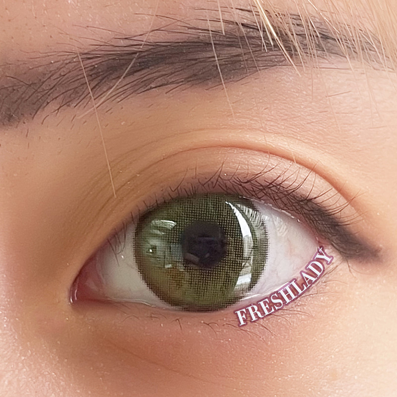 Fresh Lady wholesale Dawn green cosmetic contact lens lentes de contacto