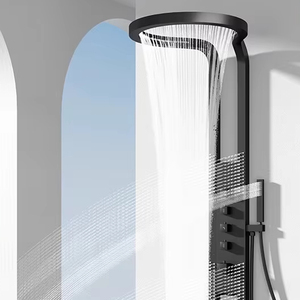 Pistola multifuncional Pantalla de ducha de <span class=keywords><strong>cascada</strong></span> gris Baño pulido Patrón de rociador de lluvia Nuevo núcleo de válvula de cerámica para hoteles Villas - Product Image 6