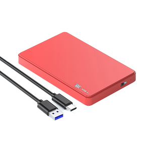 Caja de Disco Duro de Plástico Rojo de <span class=keywords><strong>2</strong></span>.5 Pulgadas, Sin Tornillos, USB 3.1, con Molde Privado para Uso Móvil - Product Image 2