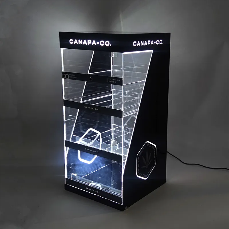 Samtao présentoir acrylique personnalisé lumière LED présentoir acrylique tabac sans fumée magasin vente en gros présentoir de cigarettes