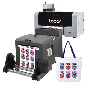 60 Cm Xp600 doppia stampante Dtf a 4 teste A3 Impresora Film Roll Impressora A2 60 Cm macchina da stampa con agitatore di polvere essiccatore e forno