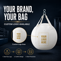 Sac de frappe sphérique suspendu 60cm/70cm, sac de frappe lourd type boule de démolition, matériaux mixtes PU, logo personnalisé OEM, MMA, Kickboxing