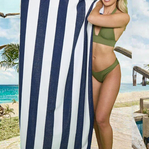 Serviette de plage personnalisée en microfibre, séchage rapide, coupe-vent, anti-sable, imprimée, pour l'été et la plage - Product Image 3