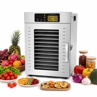 SUNMAX 16-bakjes industriële fruit- en groente elektrische voedseldroger met 1 jaar garantie, aanbieding