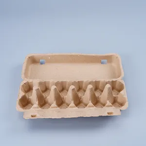 Boîte à œufs de haute qualité, 15 cellules, en carton, pour poulet, plateau à œufs dégradable, boîtes à œufs en pulpe