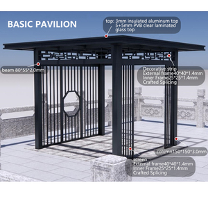 Pérgola de Aluminio China para Exteriores, Gazebo para Patio y Jardín, Modelo DXB-4*4m - Product Image 4