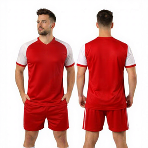 Ensemble short et maillot de football unisexe style Nouvelle-Zélande, imprimé, respirant, séchage rapide, 100 % polyester, personnalisable pour l'entraînement de football - Product Image 1