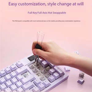 Logitech G316 X Nebula Series <b>Customized</b> Mechanical <b>Keyboard</b> Pink Purple 98 Layout 8K Report Rate RGB Lighting Gift for Friends - Product Image 3