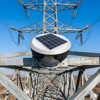 Détecteur en ligne de fuites de courant et de pollution de surface pour isolateurs de tours de transmission haute tension OEM/ODM, moniteur sans fil à énergie solaire IP65