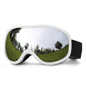 hx043批发冬季运动滑雪眼镜ce认证，高品质耐冲击聚碳酸酯滑雪护目镜