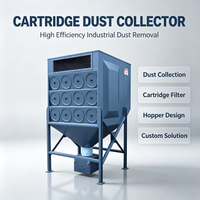 Machine de filtration à cartouches horizontales à jet pulsé avec accès latéral pour le nettoyage des poussières de meulage et d'usinage des métaux